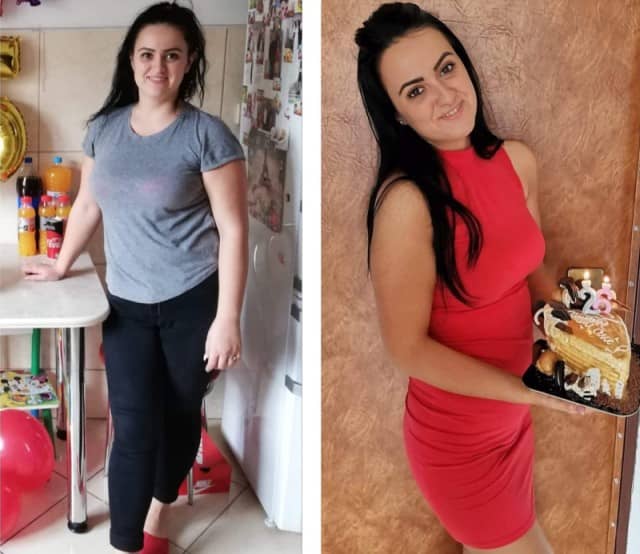 Before-and-after comparison from 90daydiet.org